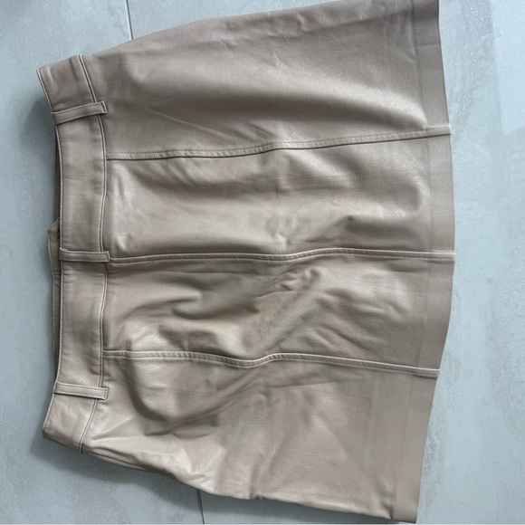 NEW Commando Faux Leather Utility Micro Mini Skirt | Sand SMALL - Picture 6 of 6